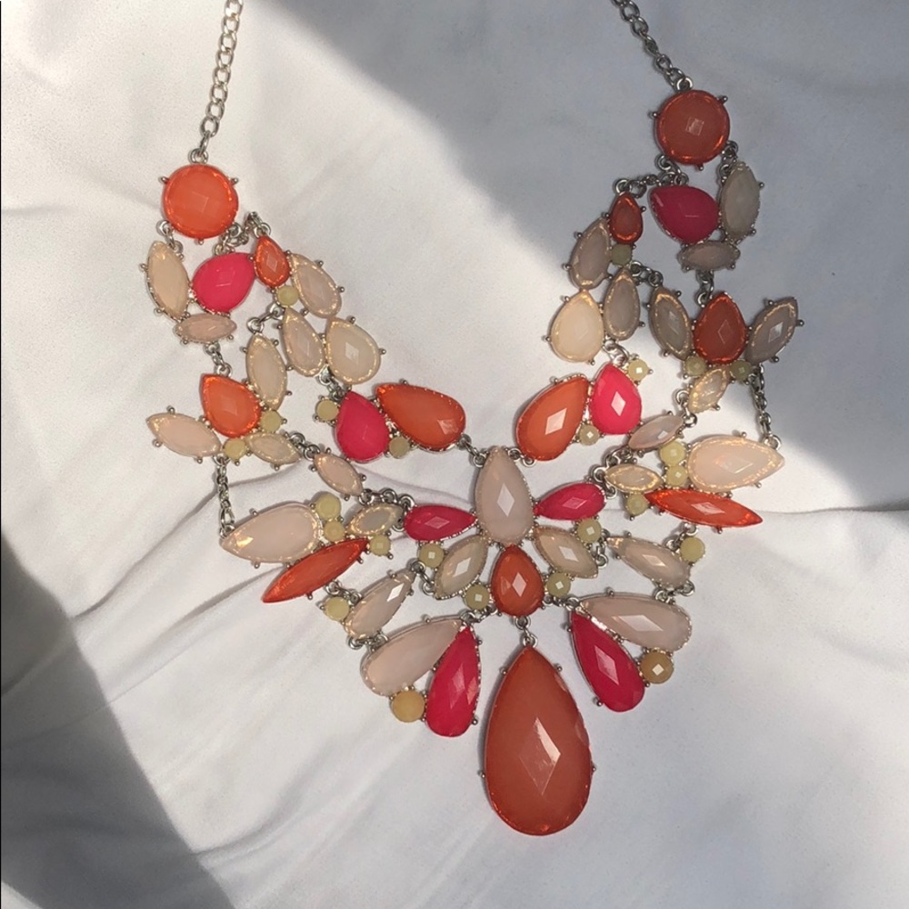 Chunky jeweled necklace
